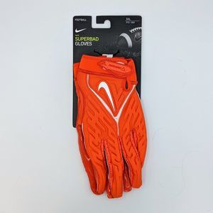 Nike Superbad 6.0 Adult Football Gloves Size 3XL Orange/White DM0053-844